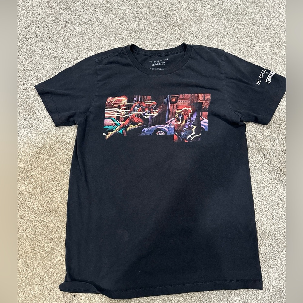 The Flash Black Graphic T-Shirt DC Collection by‎ Jim Lee Tee Adult Medium